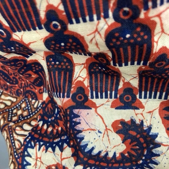 Vintage JCPenney African Afro-Centric Print Cotton Button Down Shirt - Picture 5 of 14